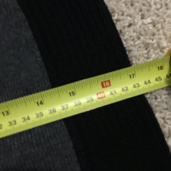 Two Tone Merino Wool Colourblock Sweater 3/4 Sleeve Dress - Picture 10 of 13